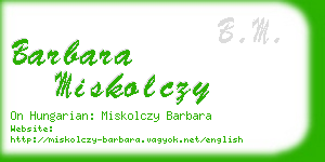 barbara miskolczy business card